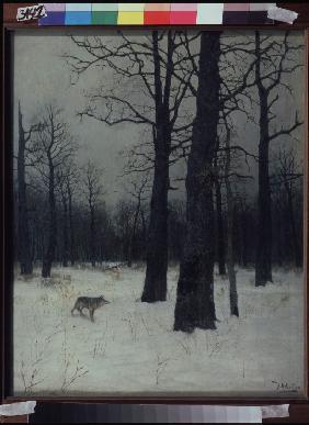 Wald im Winter 1885