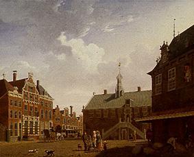 Der Marktplatz von Hoorn von Isaak Ouwater