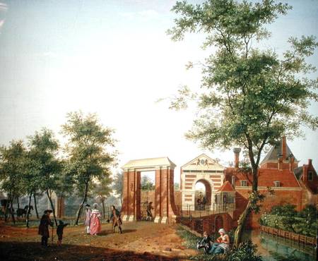 View of the Zylpoort, Harlem von Isaak Ouwater