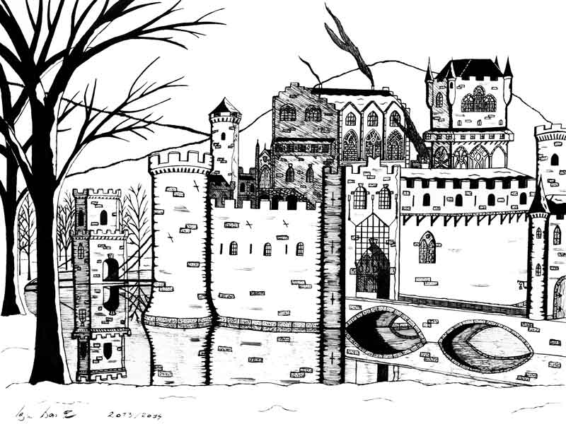 Schloss 1 in Schwarz-Weiß von Igor Isanto