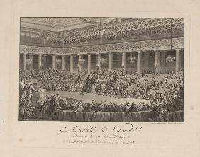 Nationalversammlung in Versailles in der Nacht vom 4. auf den 5. August 1789 1790