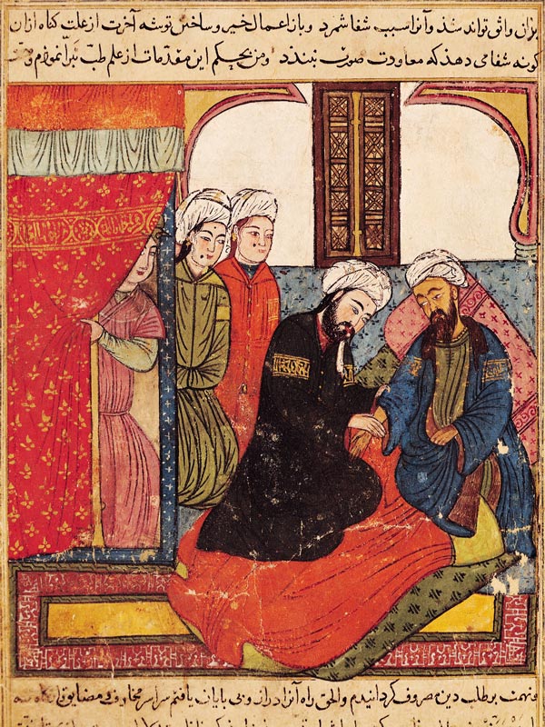 F.111 A Medical Consultation, from 'The Book of Kalila and Dimna' from 'The Fables of Bidpay' von Islamic School