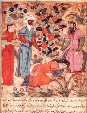 Fol.101 A Woman Beseeching the Sultan, from 'The Book of Kalila and Dimna' from 'The Fables of Bidpa