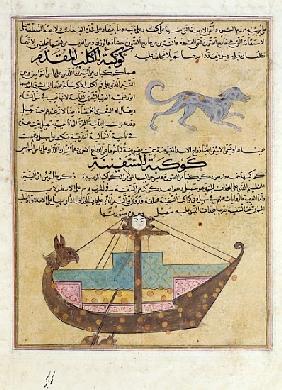 Ms E-7 fol.26b The Constellations of the Dog and the Keel, illustration from ''The Wonders of the Cr