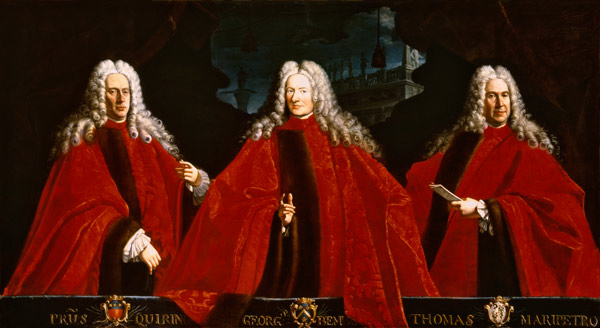 Portrait of three lawyers, Pietro Querini, Giorgio Bembo and Tommaso Malipiero von Scuola pittorica italiana