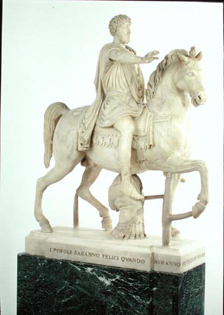 Equestrian statue of Marcus Aurelius (AD 121-180) von Scuola pittorica italiana
