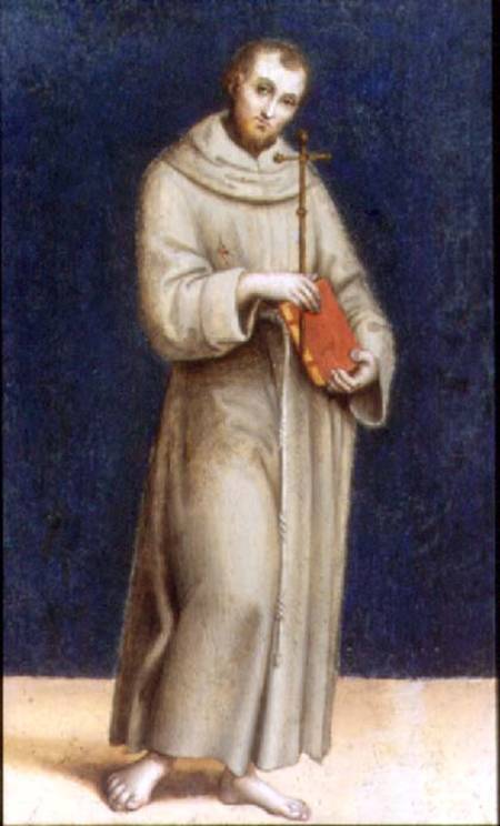 Figure of a Franciscan Monk von Scuola pittorica italiana