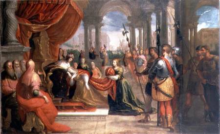 King Ahasuerus and Queen Esther von Scuola pittorica italiana