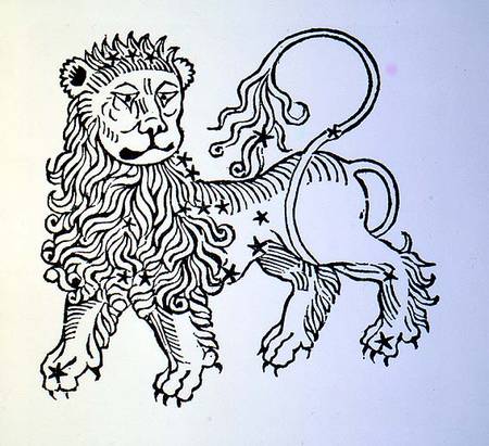 Leo (the Lion) an illustration from the 'Poeticon Astronomicon' by C.J. Hyginus, Venice von Scuola pittorica italiana