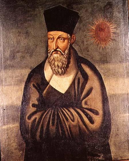 Portrait of Matteo Ricci (1552-1610) Italian missionary, founder of the Jesuit mission in China von Scuola pittorica italiana