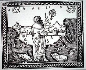 The Astrologer Albumasar (787-885) copy of an illustration from his 'Introductorium in Astronomiam', published