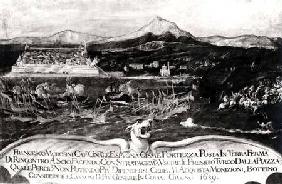 A Battle between the Venetian fleet under General Francisco Morosini (1618-94) against the Turks at June 1659