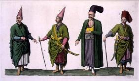 Bostandji, Khasseki and other examples of Ottoman costume, plate 5 from Part III, Volume I of 'The H