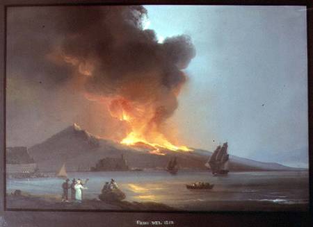 Vesuvius Erupting in 1820 von Scuola pittorica italiana