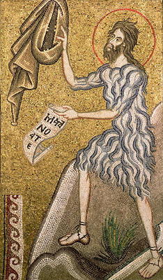 St. John the Baptist (mosaic) von Italian School, (14th century)