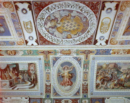 View of the 'Sala dei Fasti Farnese' (Hall of the Splendors of the Farnese) devised by Onofrio Panvi von Italian School, (16th century)