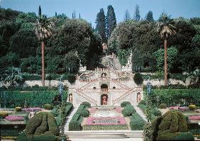 Steps in the garden of the Villa Garzoni (photograph) 1886