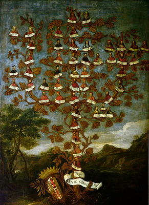 Family Tree of the Cornaro Family von Italian School, (18th century)