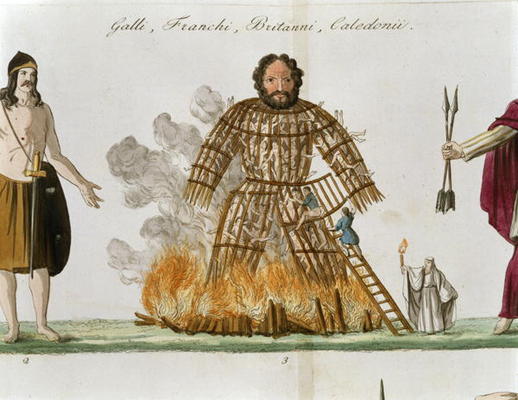 The Wicker Man, from 'The History of the Nations' (litho) von Italian School, (19th century)