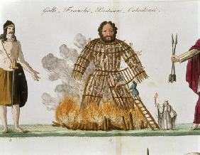 The Wicker Man, from 'The History of the Nations' (litho) 1836