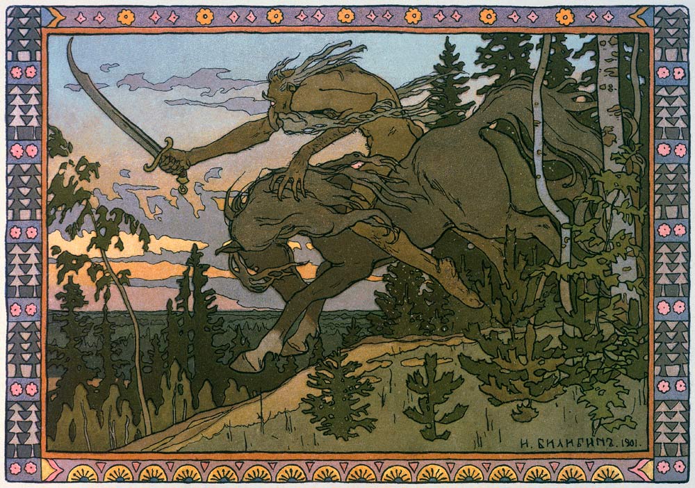 Koschtschei der Unsterbliche. Illustration zum Märchen Marja Morewna von Ivan Jakovlevich Bilibin