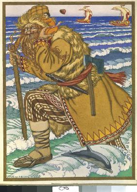 Der Riese trägt Iwan den Kaufmannssohn über das Meer 1931