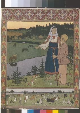 Illustration zum Märchen Aljonuschka und Iwanuschka 1901