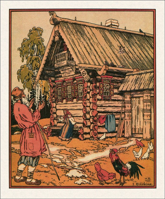 Illustration zum Märchen Der Goldfisch von Ivan Jakovlevich Bilibin