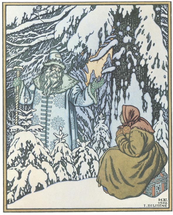 Illustration zum Märchen Morosko von Ivan Jakovlevich Bilibin
