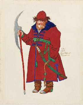 Kostümentwurf zur Oper Das Märchen vom Zaren Saltan von N. Rimski-Korsakow 1929