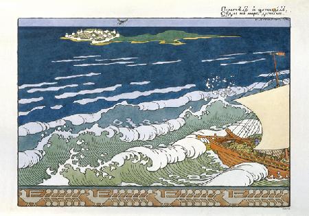 Illustration zum Märchen vom Zaren Saltan von A. Puschkin 1905