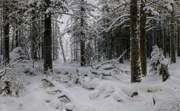 Winter von Iwan Iwanowitsch Schischkin