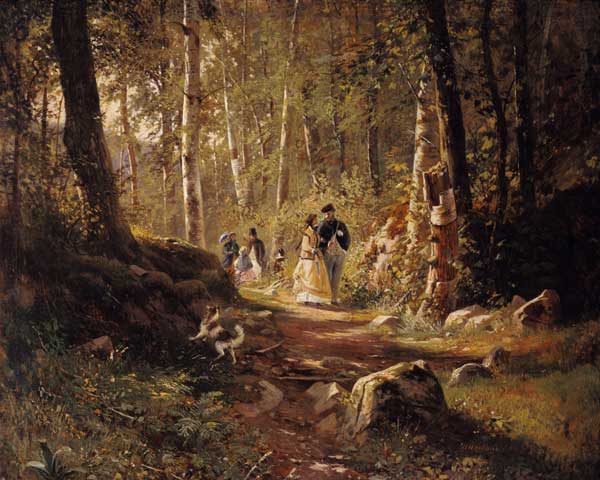 Spaziergang im Wald von Iwan Iwanowitsch Schischkin