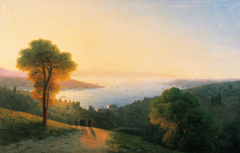 Blick auf den Bosporus von der europäischen Seite von Iwan Konstantinowitsch Aiwasowski