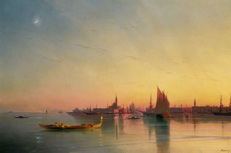 Venice from the Lagoon at Sunset von Iwan Konstantinowitsch Aiwasowski
