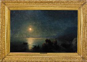 Die antike griechische Dichter am Ufer bei der Mondnacht 1886