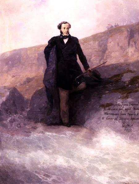 Pushkin (1799-1837) on the Shore of the Black Sea von Iwan Konstantinowitsch Aiwasowski