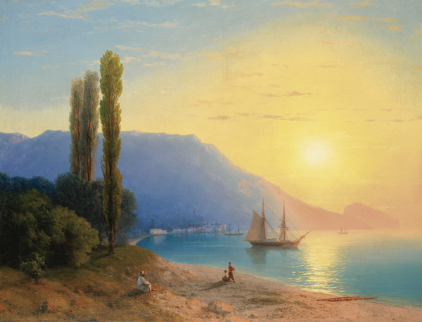 Sonnenuntergang in Jalta von Iwan Konstantinowitsch Aiwasowski