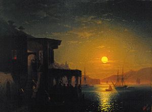 Sonnenuntergang über Konstantinopel von Iwan Konstantinowitsch Aiwasowski