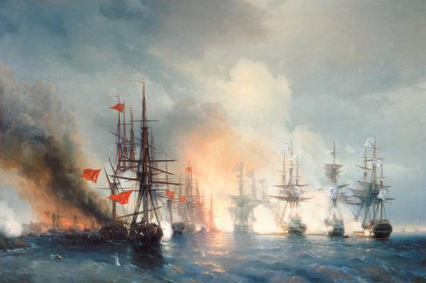 Russisch-Türkische Seeschlacht von Sinop am 18. November 1853 1853