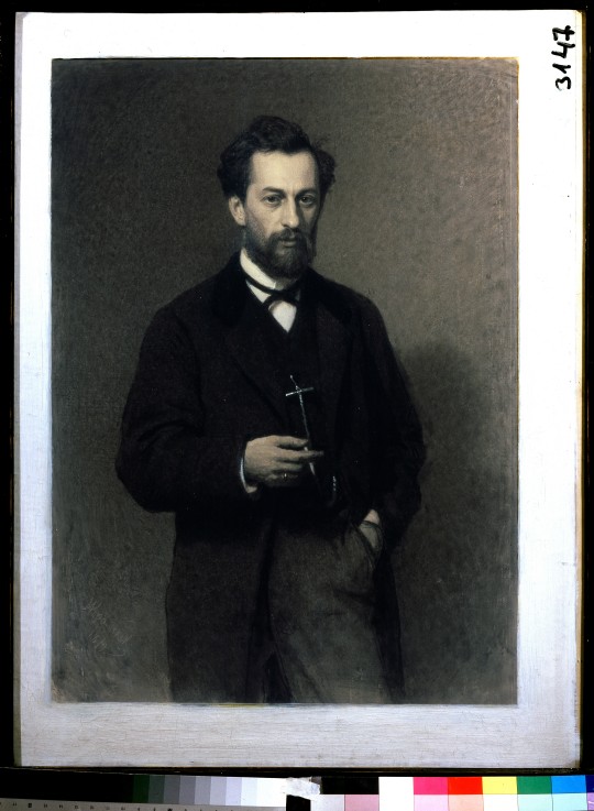 Porträt des Malers Michail K. Klodt (1832-1902) von Iwan Nikolajewitsch Kramskoi