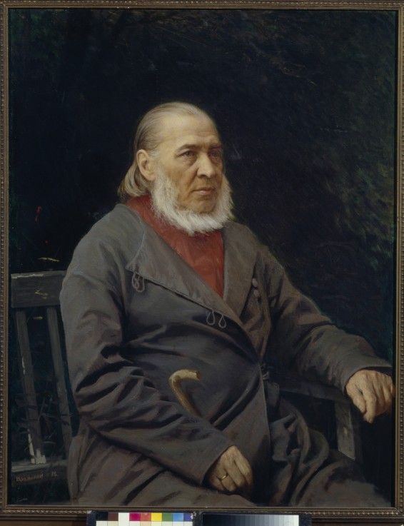 Porträt des Schriftstellers Sergei T. Aksakow (1791-1859) von Iwan Nikolajewitsch Kramskoi