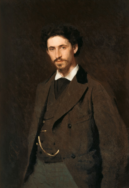 Portrait of Ilya Yefimovich Repin von Iwan Nikolajewitsch Kramskoi