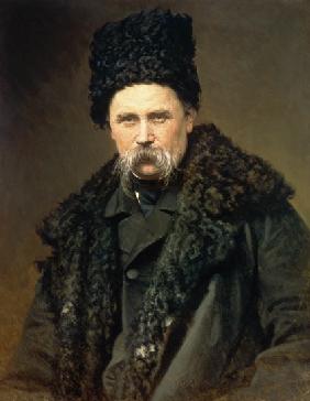 Portrait of the Ukranian Author Taras Grigorievich Shevchenko (1814-61) 1871