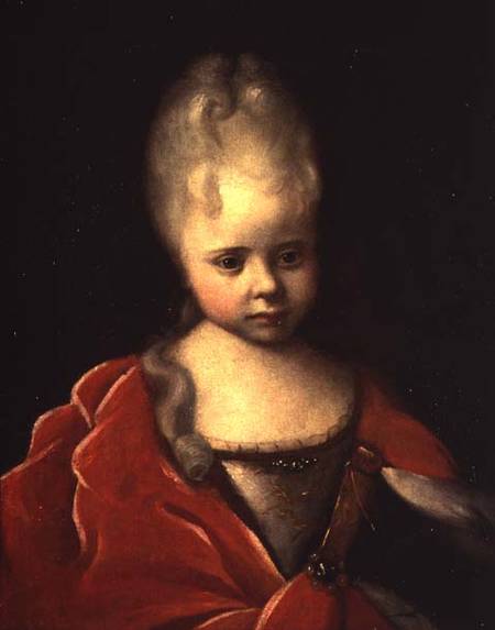 Portrait of Grand Duchess Yelizaveta Petrovna as a Child von Iwan Maximowitsch Nikitin