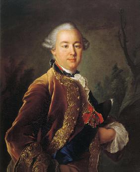 Porträt von Graf Pjotr Borissowitsch Scheremetew (1713—1788) 1760