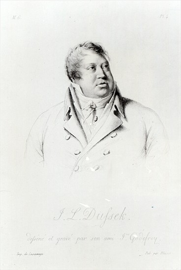Jan Ladislav Dussek (1760-1812) von J. Godefroy