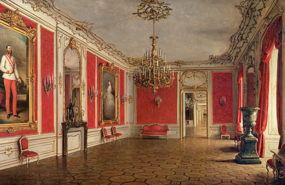 The Reception Room of the Hofburg Palace, Vienna von J. Jaunbersin