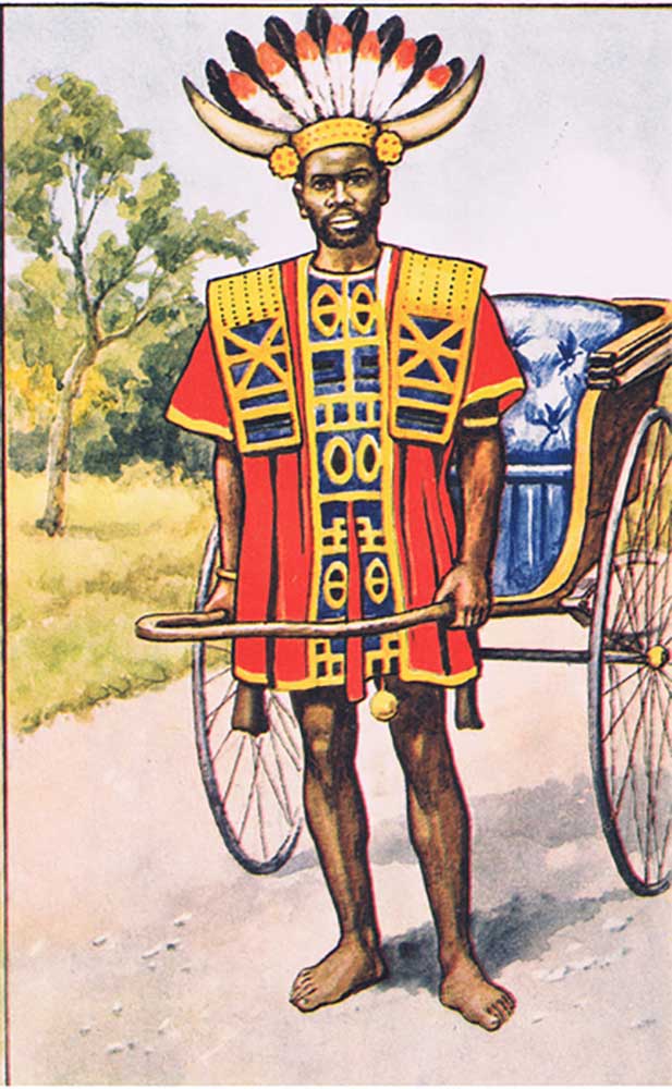 Jinricksha Junge, von MacMillan Schulplakaten, c.1950-60s von J. Macfarlane