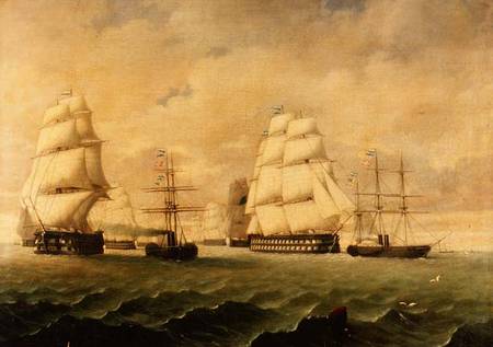 A Battle Fleet and Tugs von J. Murray